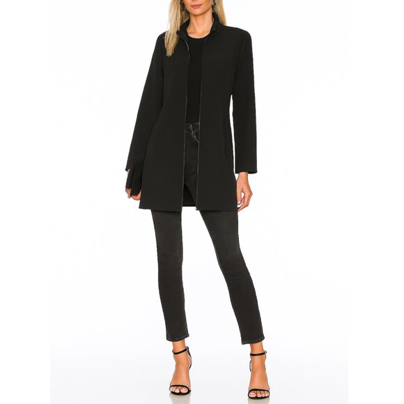 Margaret O'Leary Coat Jacket Full Zip Minimalist Black sz L Contemporary Sporty - Picture 12 of 12